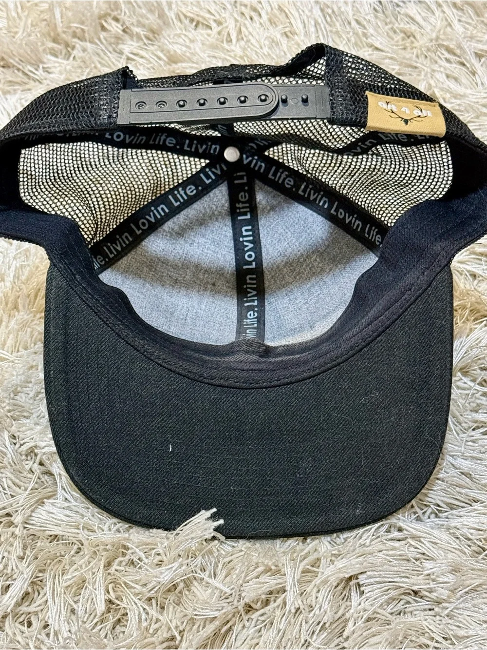 Art 4 All by Abby Paffrath Whapiti Snapback Trucker Hat Gray Black OS